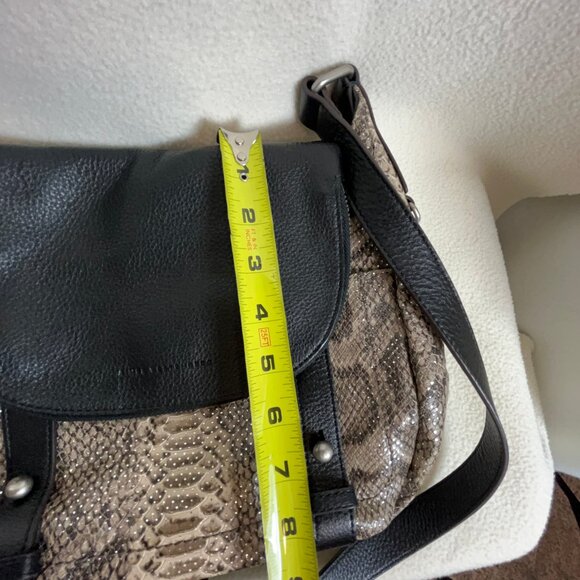 Aimee Kestenberg Nubuck Leather Snake Pattern Crossbody Bag Made with Love - Picture 10 of 11